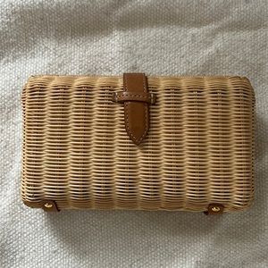 J. Crew Straw Clutch